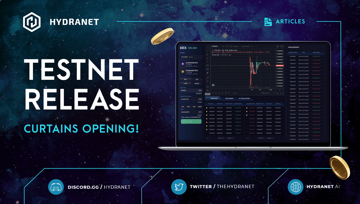 he Hydranet DEX is a Layer 3 cross-chain DEX that utilizes Layer 2 protocols (Lightning Network and Connext) to allow low-fee, trustless, cross-chain swaps between BTC, ETH, and additional altcoins all on one platform.