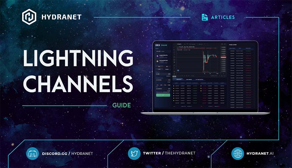 This guide aims to show you how to open, manage and rent a Lightning state channel, i.e., a state channel supporting Bitcoin. If you haven’t downloaded and configured your version of the Hydranet DEX yet